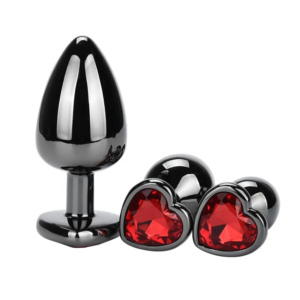 trysgdfg-1000x1000 Сталева анальна пробка Серце Black S,M,L